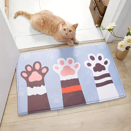 Cat Paw Print Floor Mat