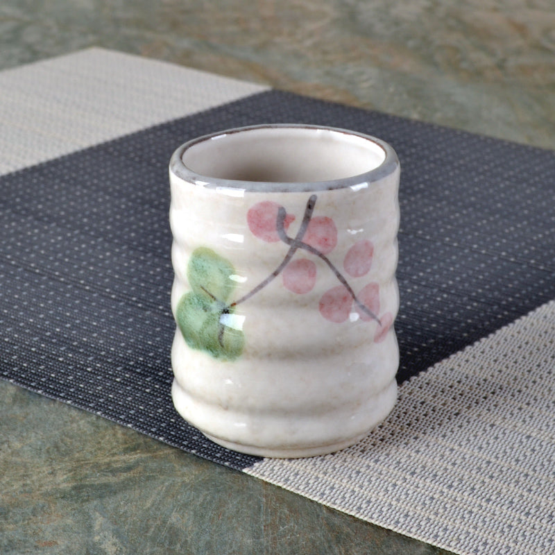 Japanese Style Ceramic Tea Cup with Circle Pattern