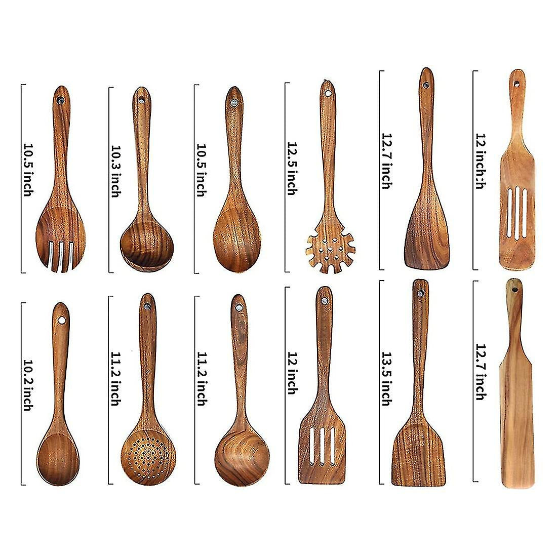 Japanese Non-Stick Wooden Spatula and Spoon Set