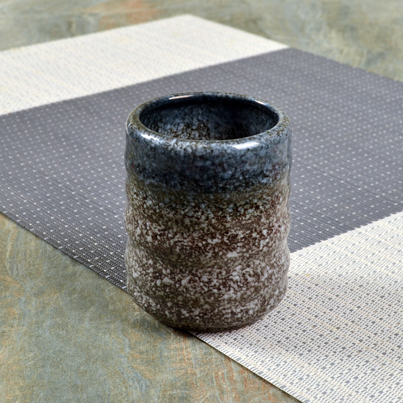 Japanese Style Ceramic Tea Cup with Circle Pattern