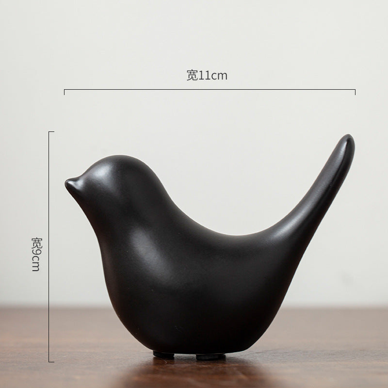 Nordic Minimalist Ceramic Bird Abstract Decor Item