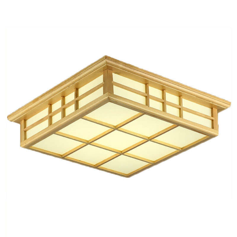 Japanese Style LED Ceiling Light with Wooden Design