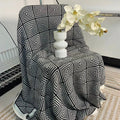 Geometric Pattern Knit Blanket for Sofa and Relaxation