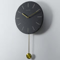 Nordic Home Wall Clock with Brass Accents