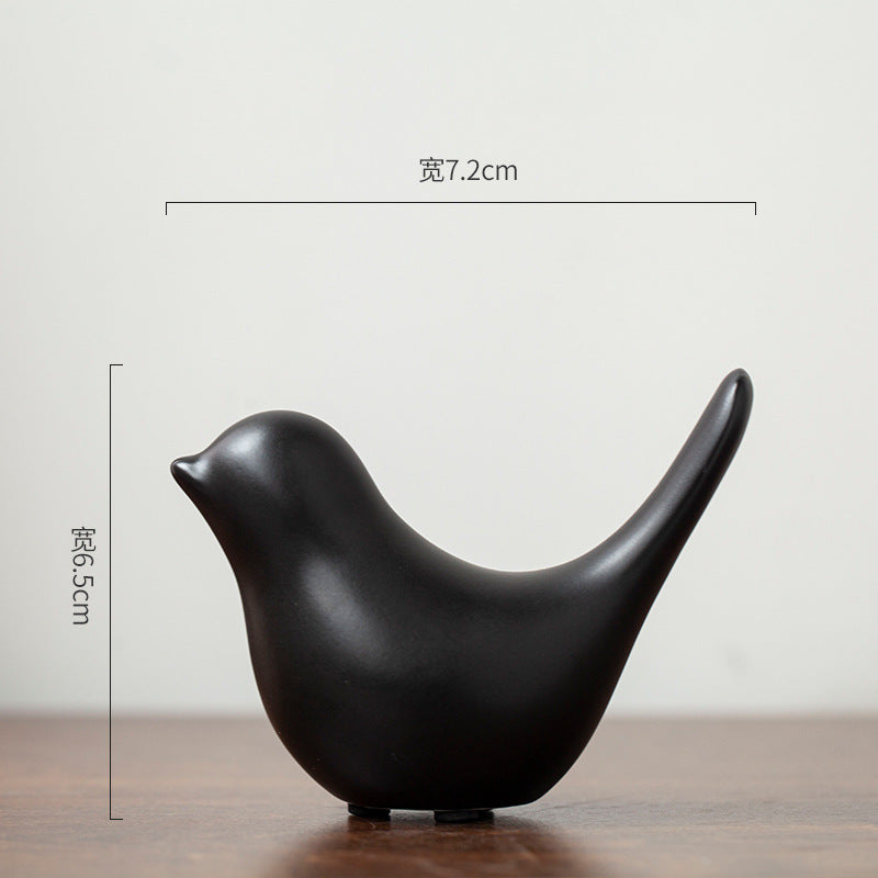 Nordic Minimalist Ceramic Bird Abstract Decor Item