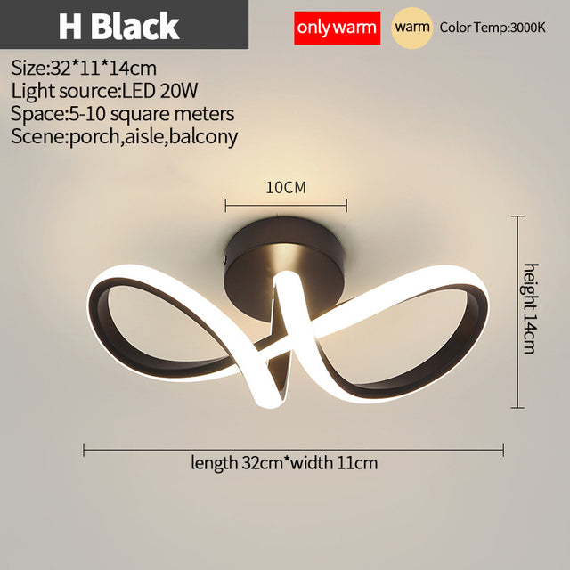 Nordic LED Ceiling Lights for Home, Bedroom & Corridor