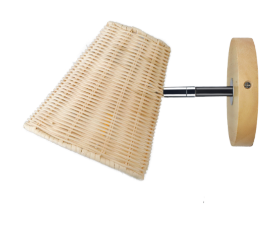 Rattan Wall Sconce (1pc) - Japanese Style Design