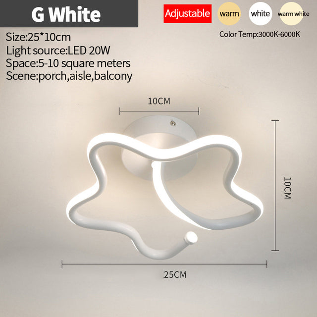 Nordic LED Ceiling Lights for Home, Bedroom & Corridor