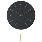 Nordic Home Wall Clock with Brass Accents